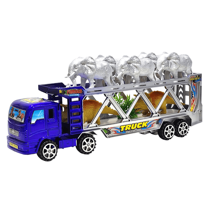 Camión Tráiler Transportador con Animales Juguetes 55173a 1