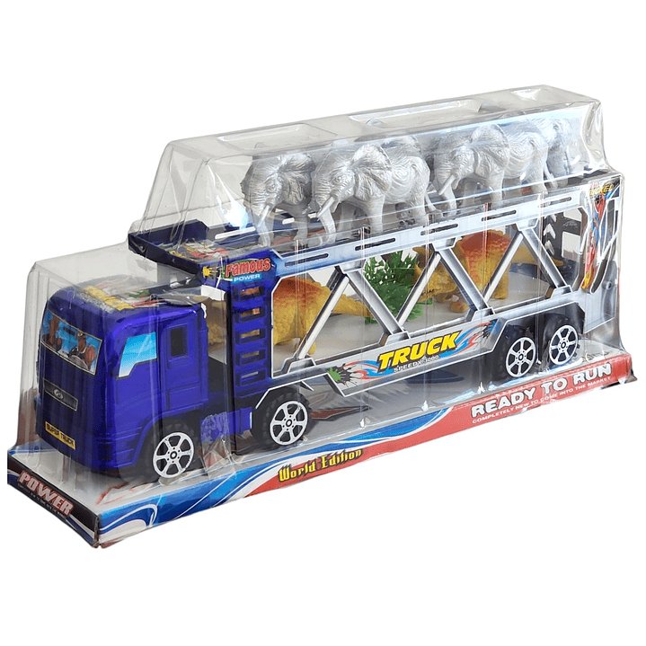 Camión Tráiler Transportador con Animales Juguetes 55173a 8