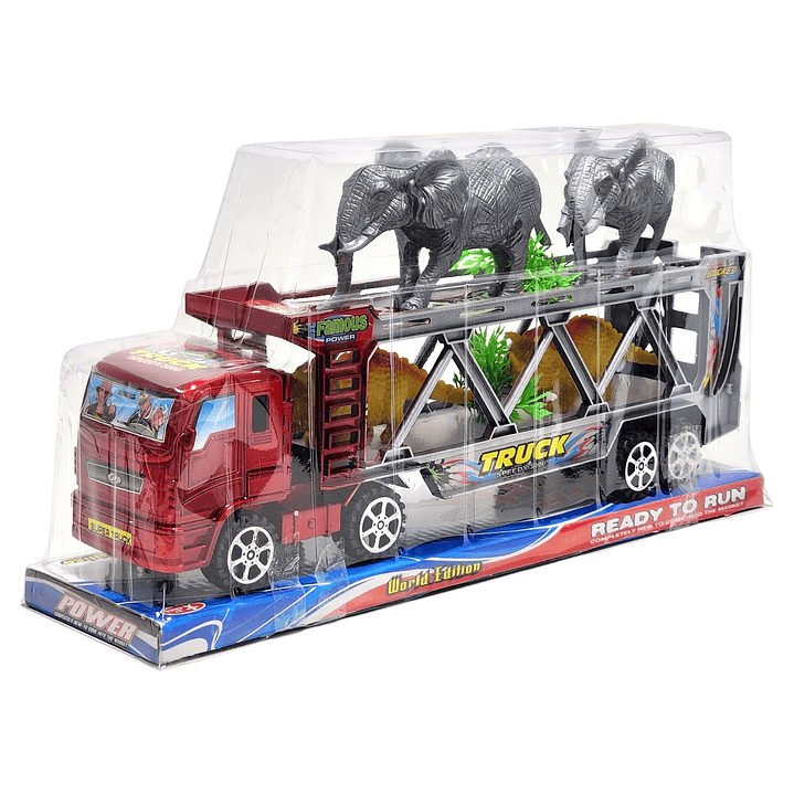Camión Tráiler Transportador con Animales Juguetes 55173r 8