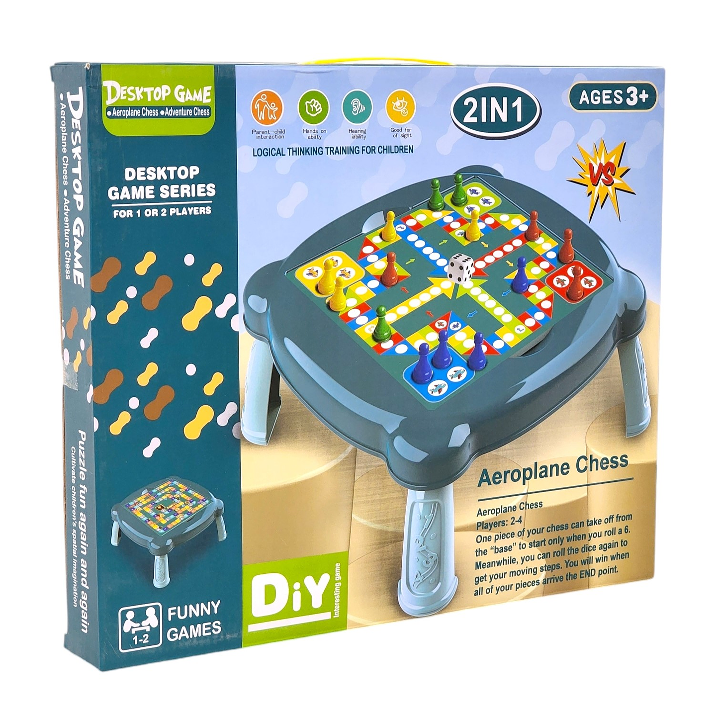 Mesa de Juego 2 en 1 Ludo y Parchís + Accesorios 55211 8