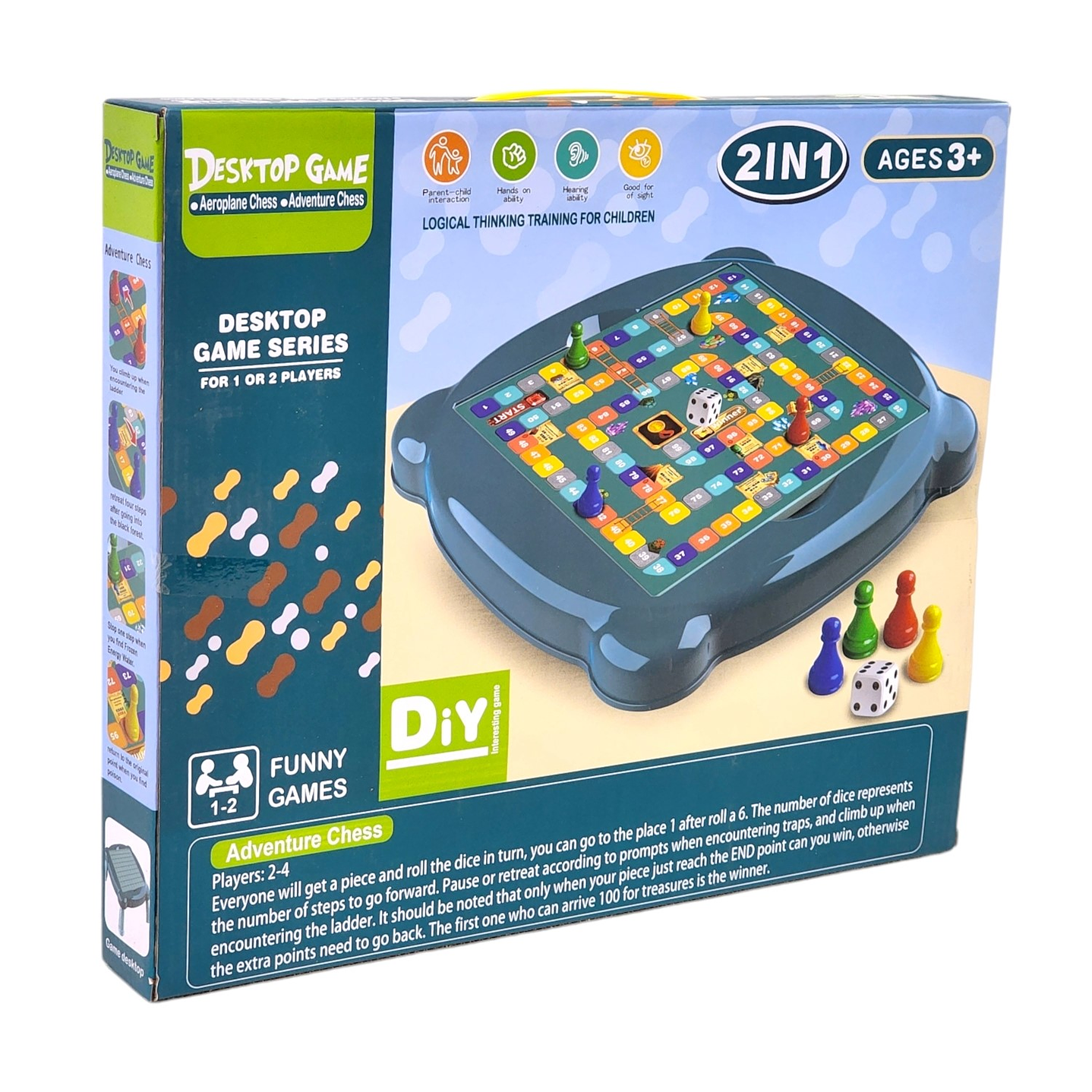 Mesa de Juego 2 en 1 Ludo y Parchís + Accesorios 55211 9