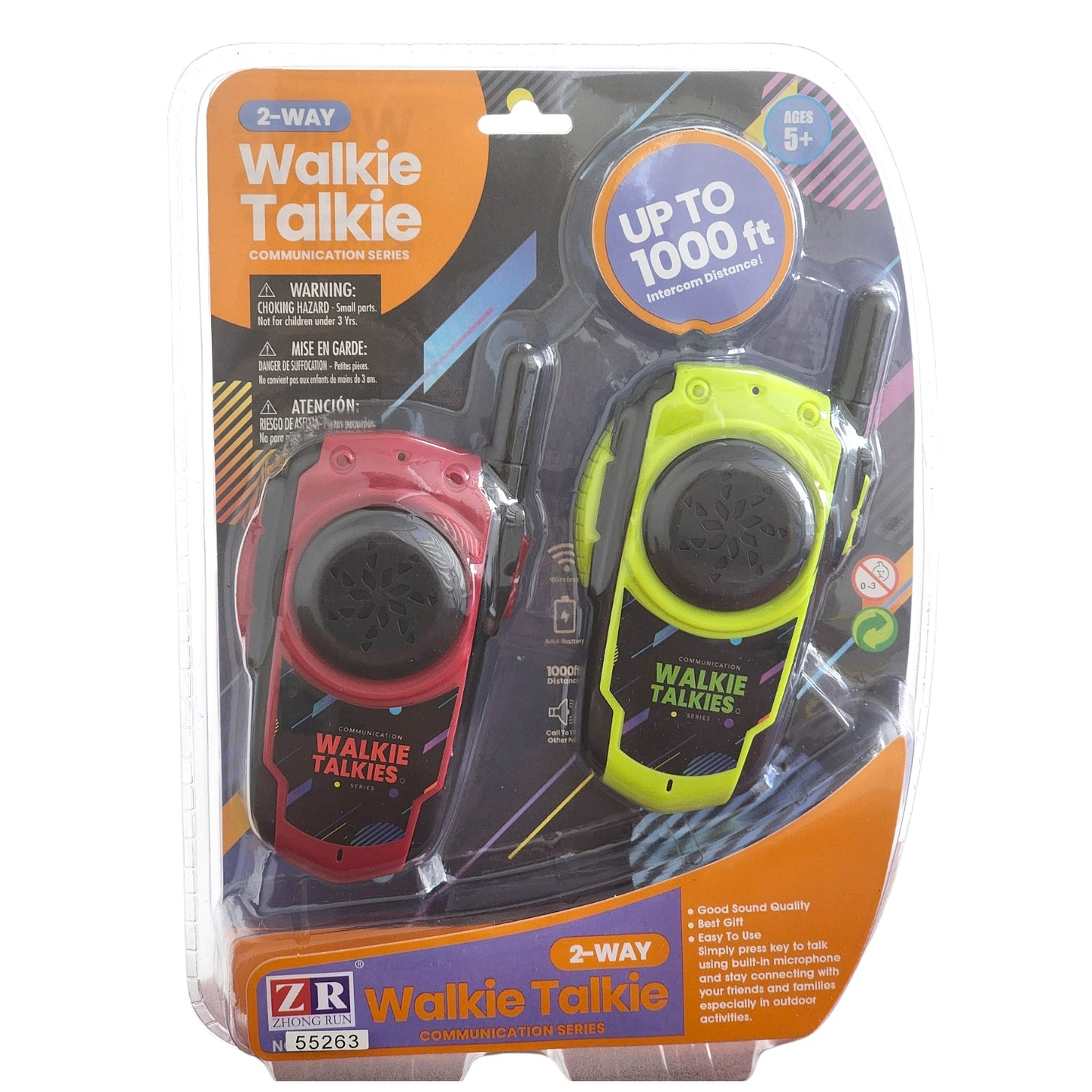 Set de 2 Walkie Talkie para Niños 500mt 55263 6