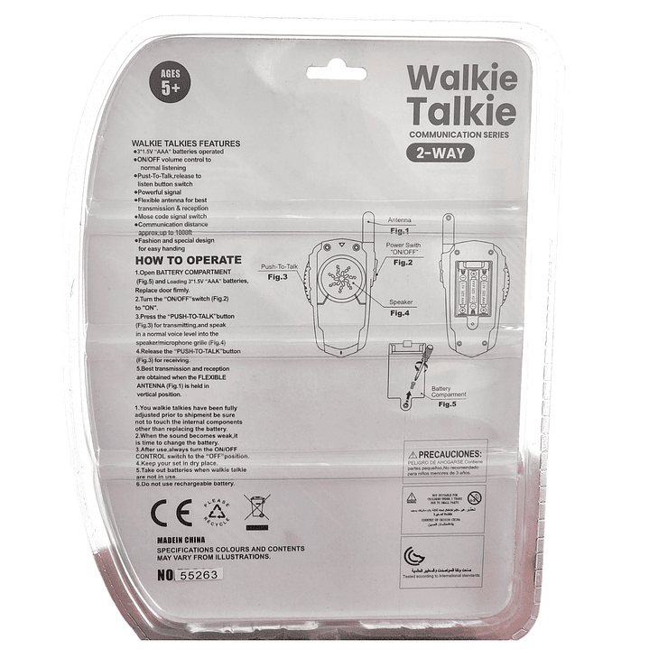 Set de 2 Walkie Talkie para Niños 500mt 55263 7