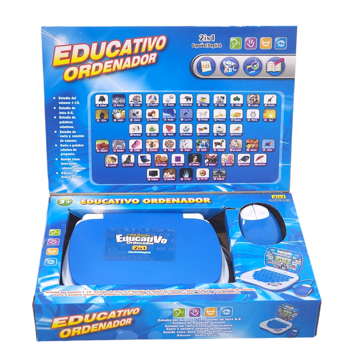 Mini Laptop Educativa Interactiva Esp / Inglés Niños 55359 5