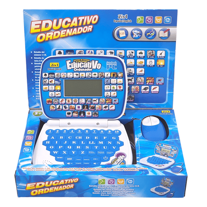 Mini Laptop Educativa Interactiva Esp / Inglés Niños 55359 6