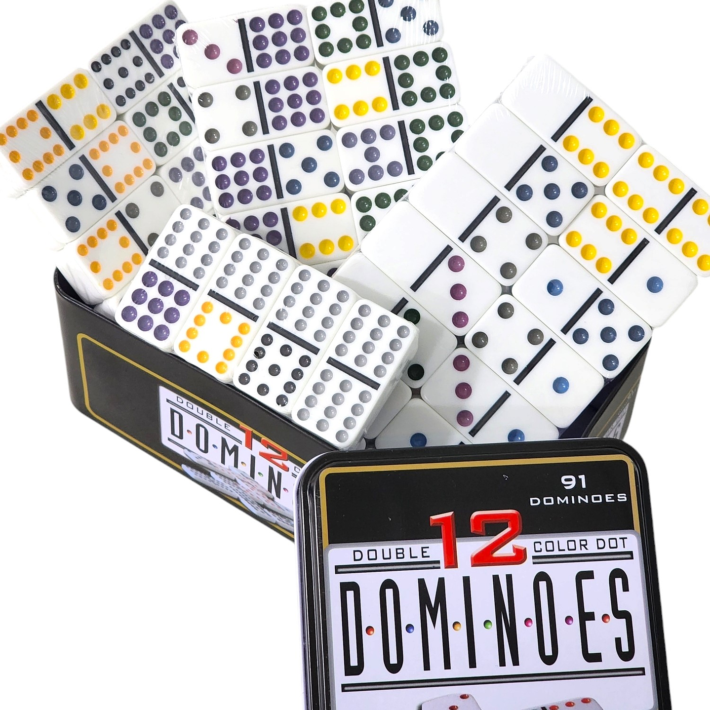 Juego de Domino 91 Pz Doble 12 Profesional para 12 Jugadores 2