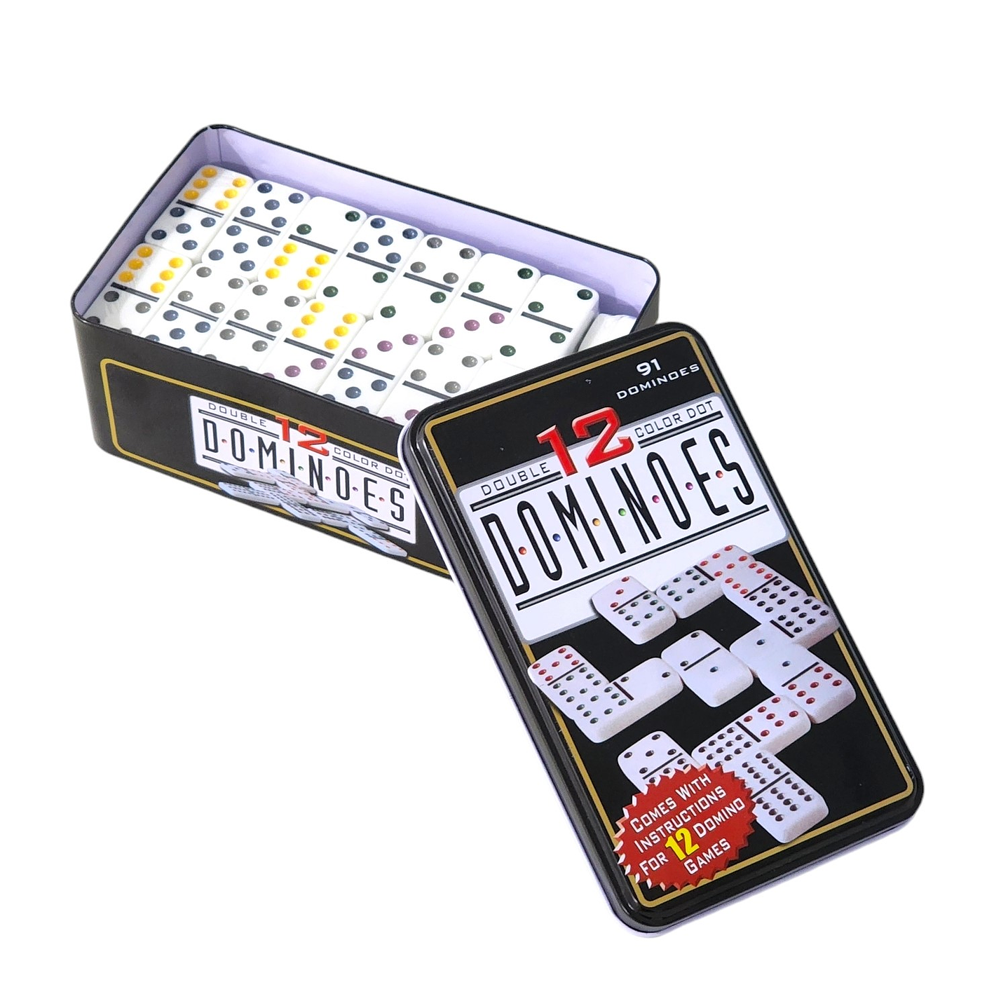 Juego de Domino 91 Pz Doble 12 Profesional para 12 Jugadores 4