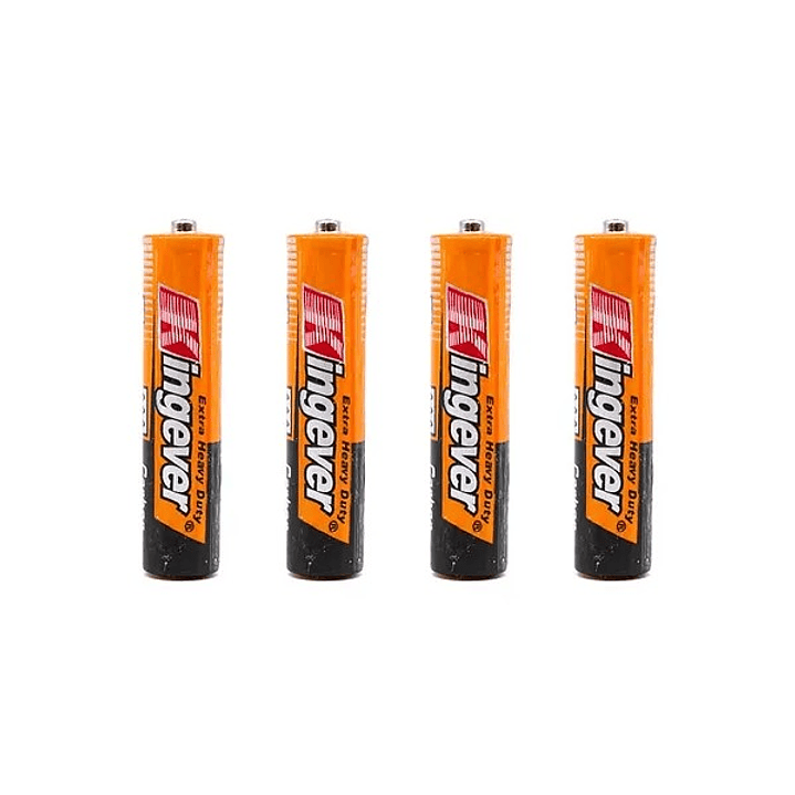 Pack 4 Pilas Kingever AAA Carbon Battery R03 3