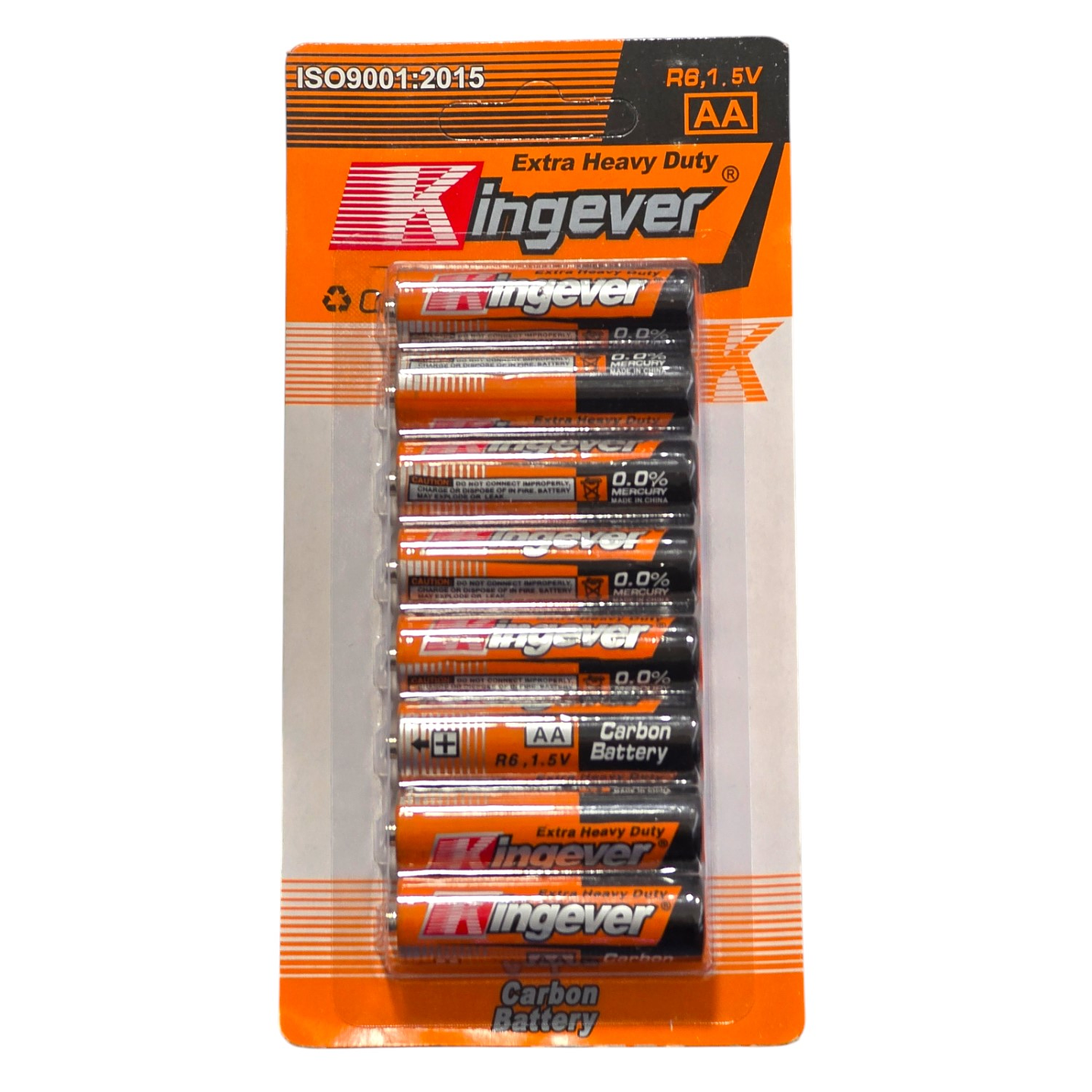 Pack 8 Pilas Kingever AA Carbon Battery R6 1