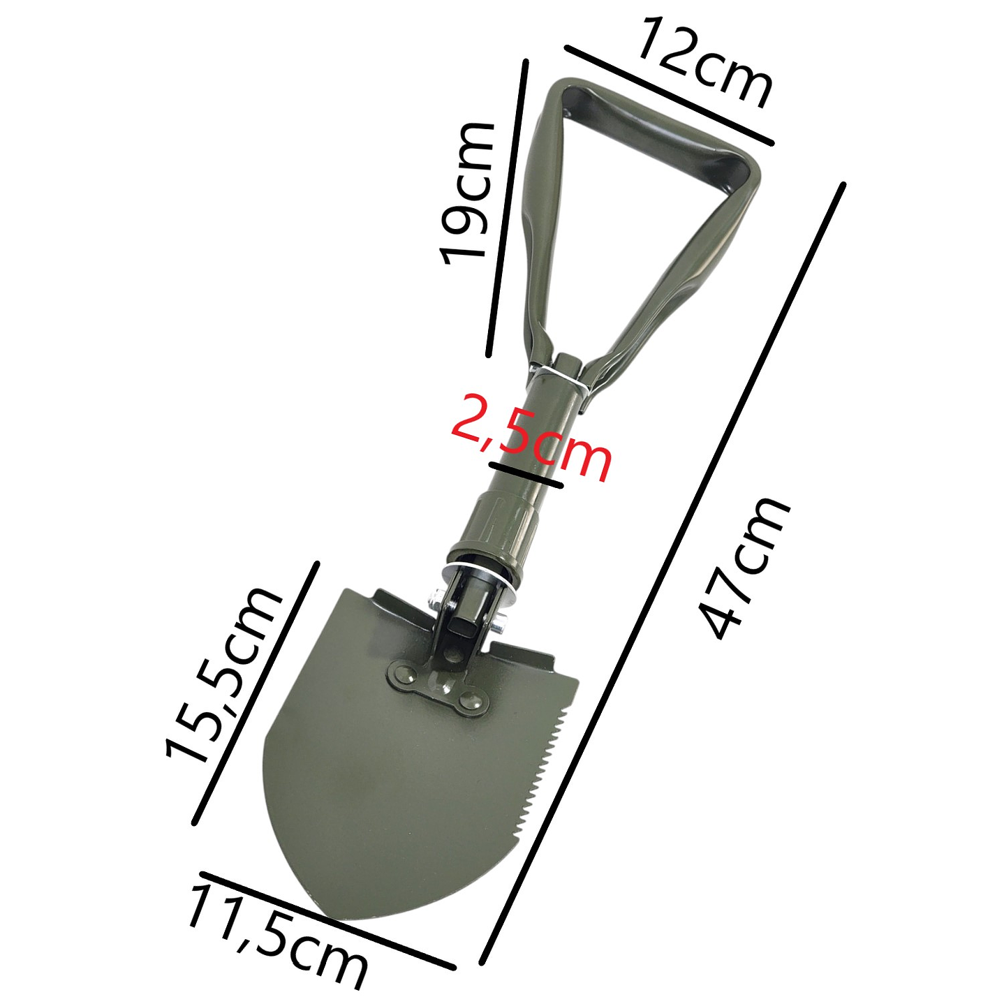 Mini Pala Plegable portátil 3 Funciones 12456 10