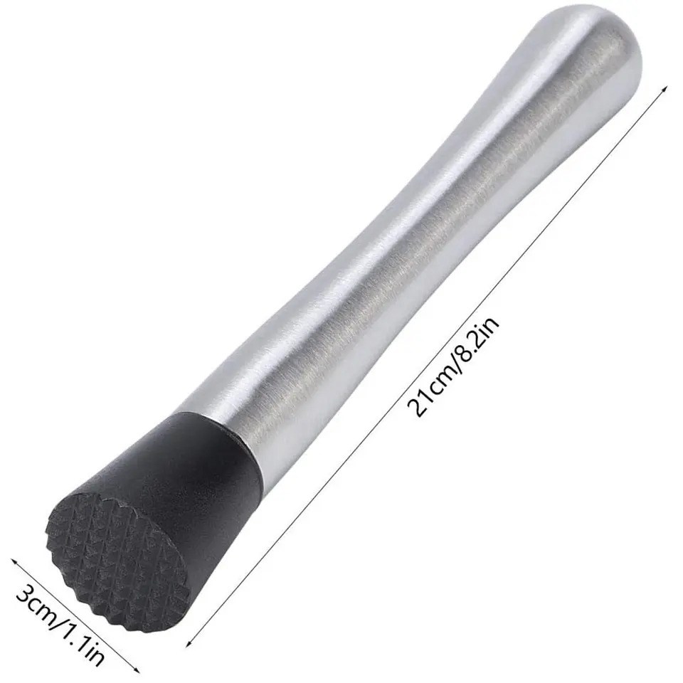 Mortero Triturador Profesional de bar Muddler coctelería 20cm 5
