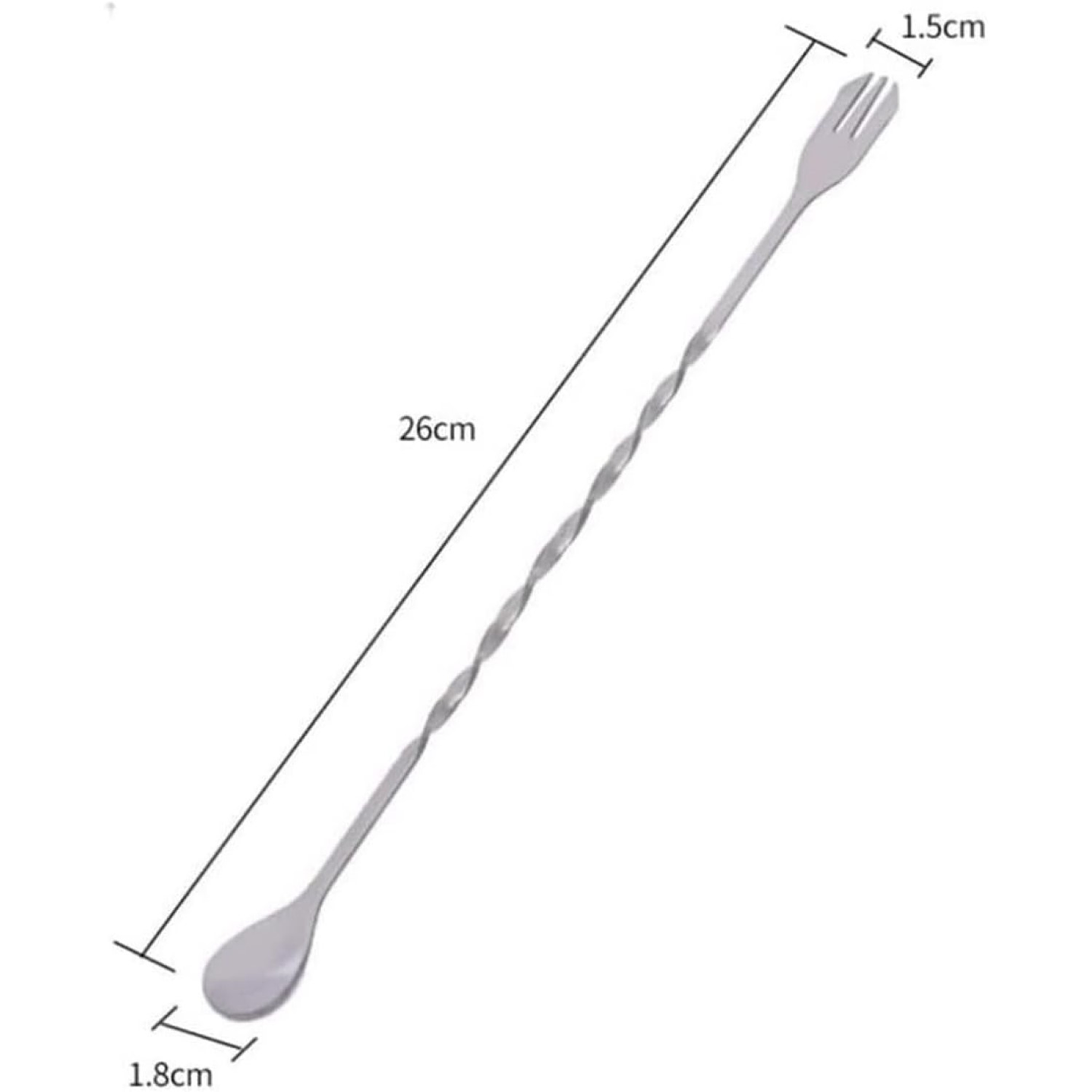 Cuchara Tenedor Bar Mezcladora de Cocteles Acero 14634 4