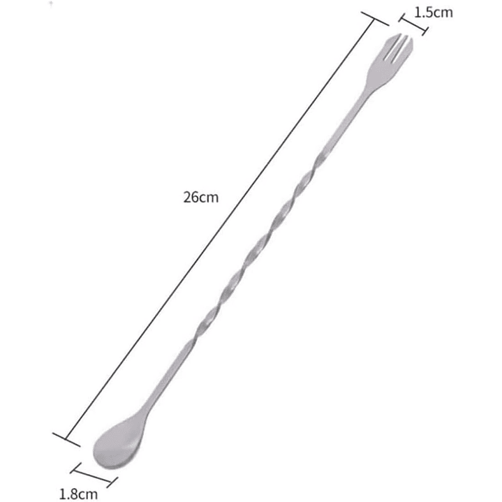 Cuchara Tenedor Bar Mezcladora de Cocteles Acero 14634 4