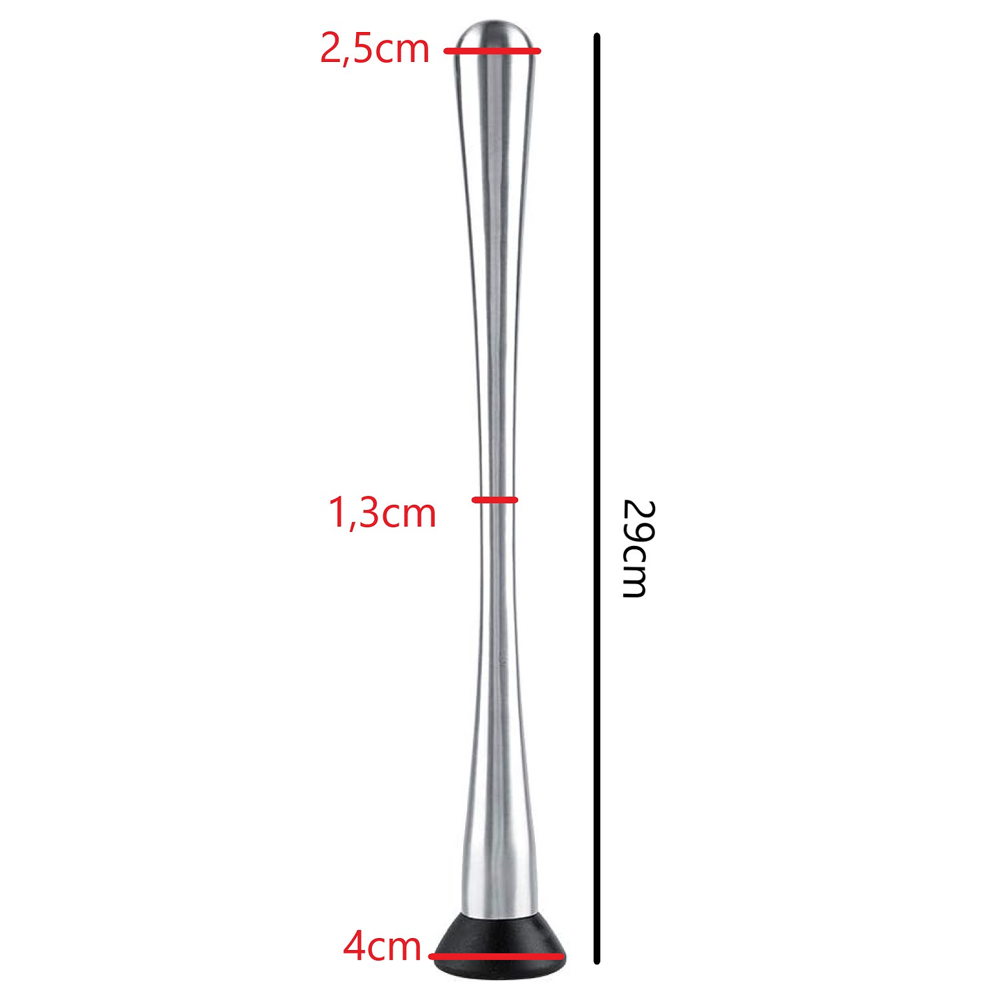 Mortero Triturador Profesional de bar Muddler coctelería 29cm 4