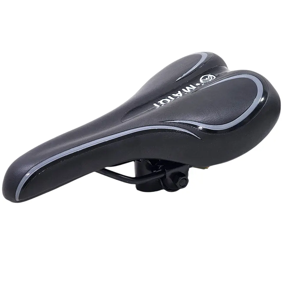 Sillín Silla Asiento Cómodo para Bicicleta Gris 18231 2