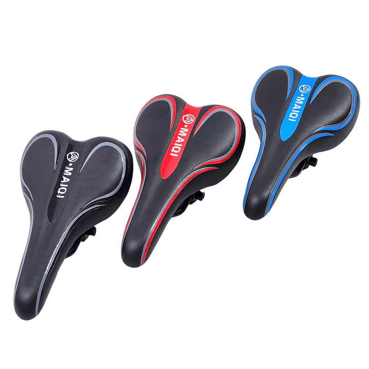 Sillín Silla Asiento Cómodo para Bicicleta Rojo 18231 4