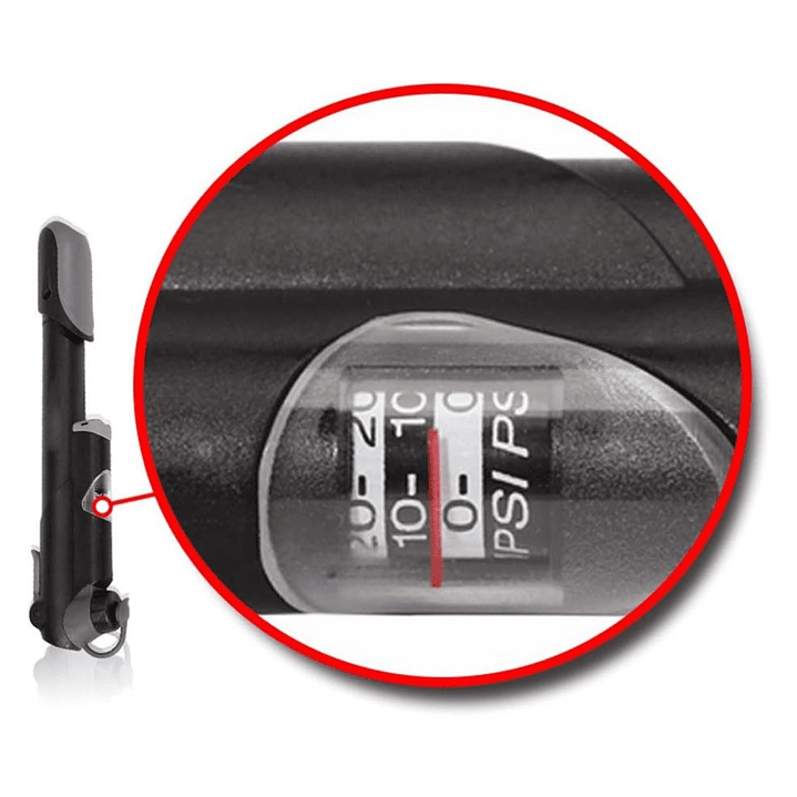 Bombín bicicleta portátil Mini medidor presión de aire 18278 4