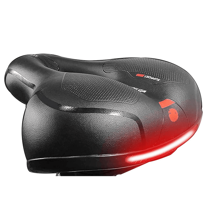 Sillín Silla Asiento Bicicleta Cómodo Prostático Reflectivo 7