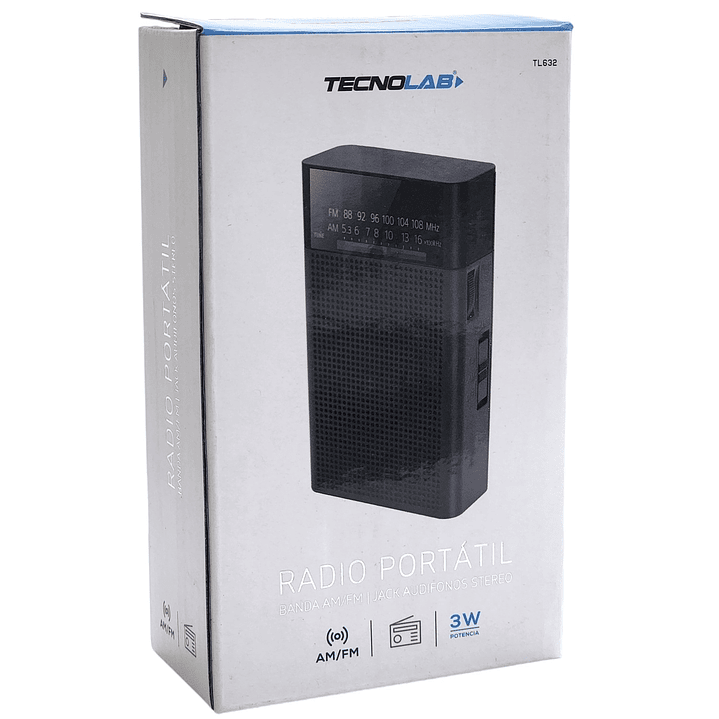 Radio Portátil de Bolsillo Banda AM/FM Tecnolab TL632  8