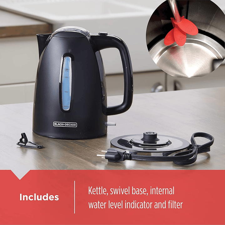 Hervidor Black + Decker Ebullición Express 1.7l Ke22591-Cl 5
