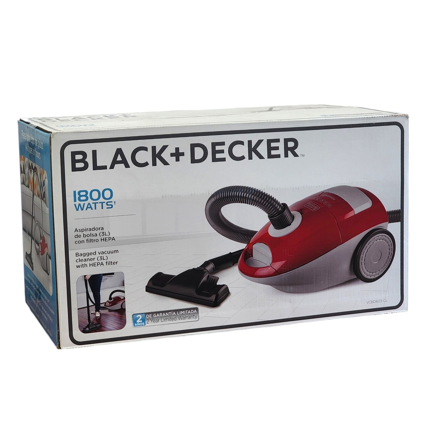 Aspiradora 3L Filtro Hepa 1800watts VCBD603-CL Black+Decker 8