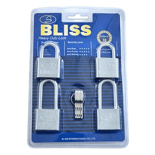 Pack 4 Candados de Seguridad 30mm Gancho Corto / Largo 10044