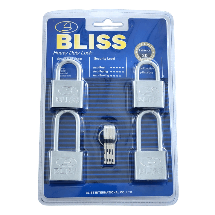 Pack 4 Candados de Seguridad 30mm Gancho Corto / Largo 10044 1