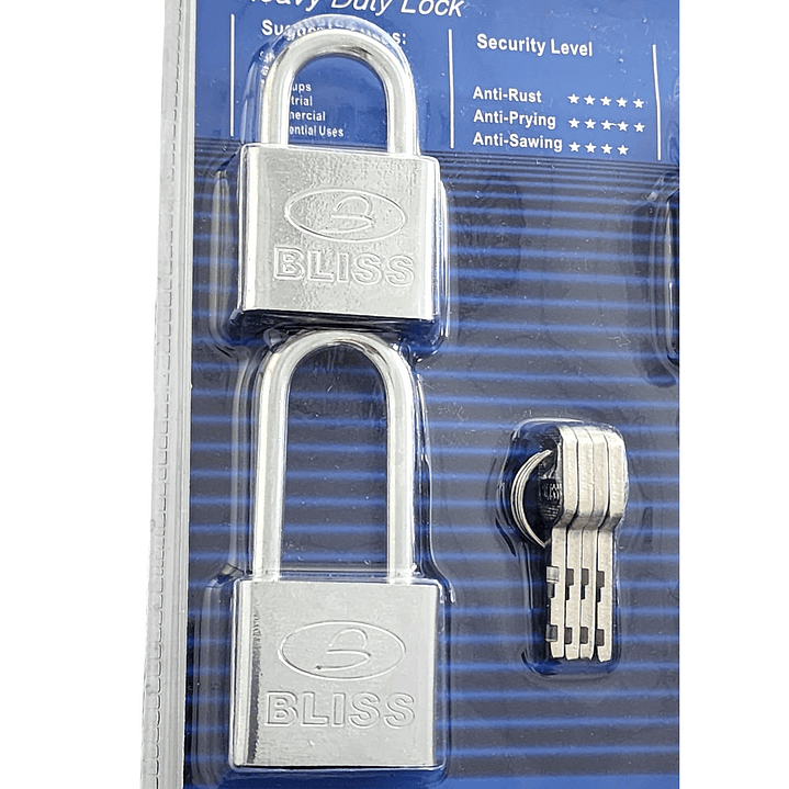 Pack 4 Candados de Seguridad 30mm Gancho Corto / Largo 10044 2