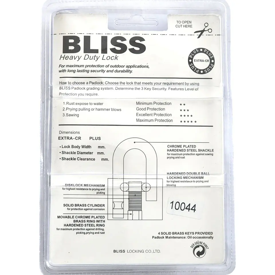 Pack 4 Candados de Seguridad 30mm Gancho Corto / Largo 10044 4