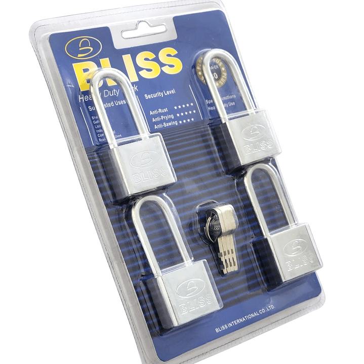 Pack 4 Candados de Seguridad 30mm Bliss 13345 2
