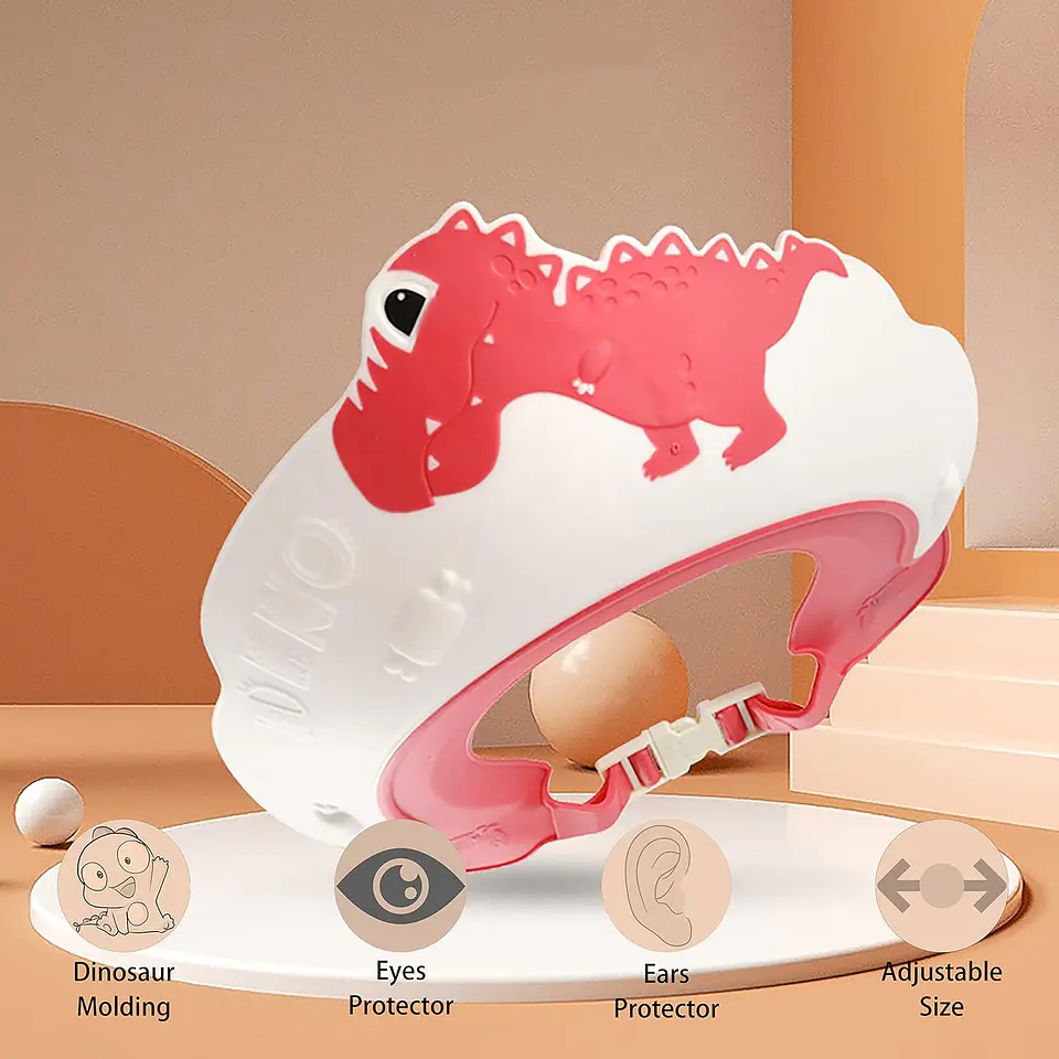 Gorro de ducha ajustable para bebés Rosa 16554 5