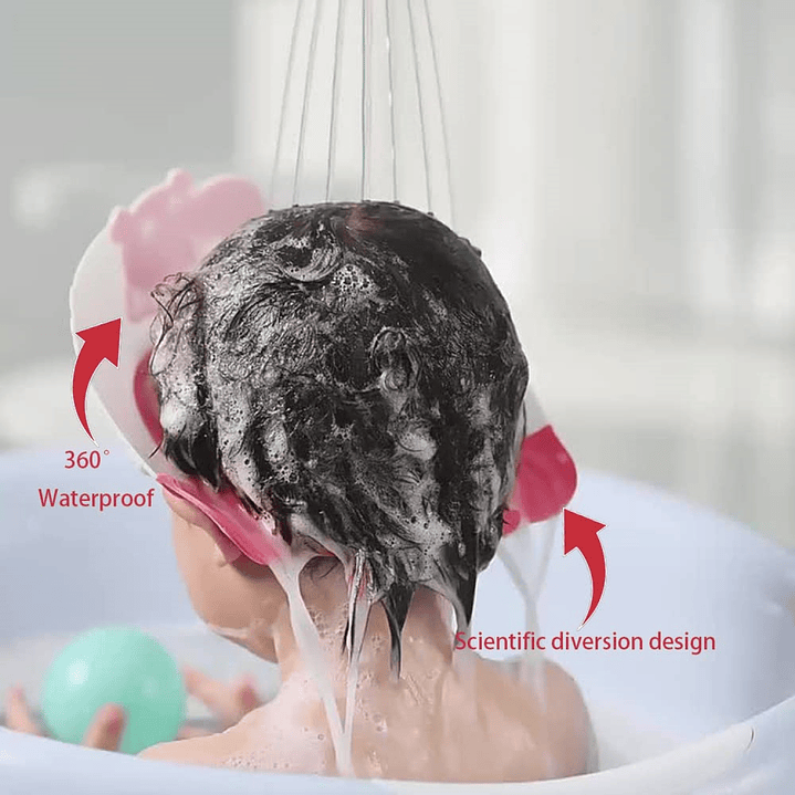 Gorro de ducha ajustable para bebés Rosa 16554 7