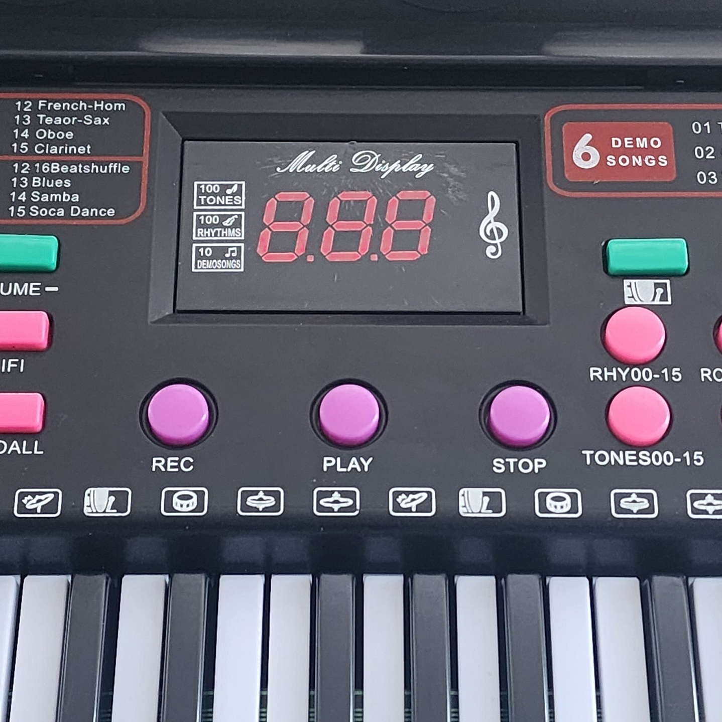 Piano Teclado Digital 61 Teclas + Micrófono 55036 6