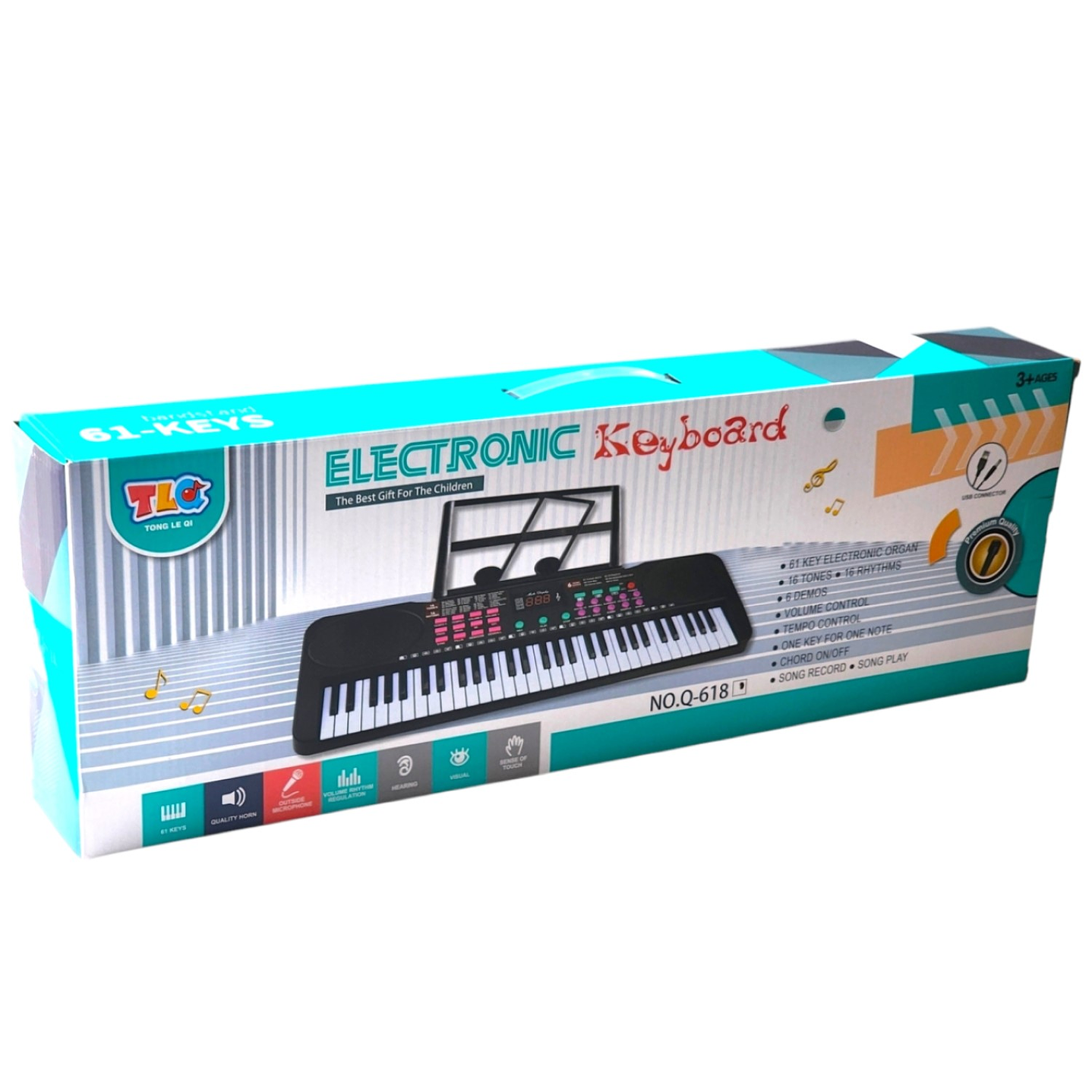 Piano Teclado Digital 61 Teclas + Micrófono 55036 10