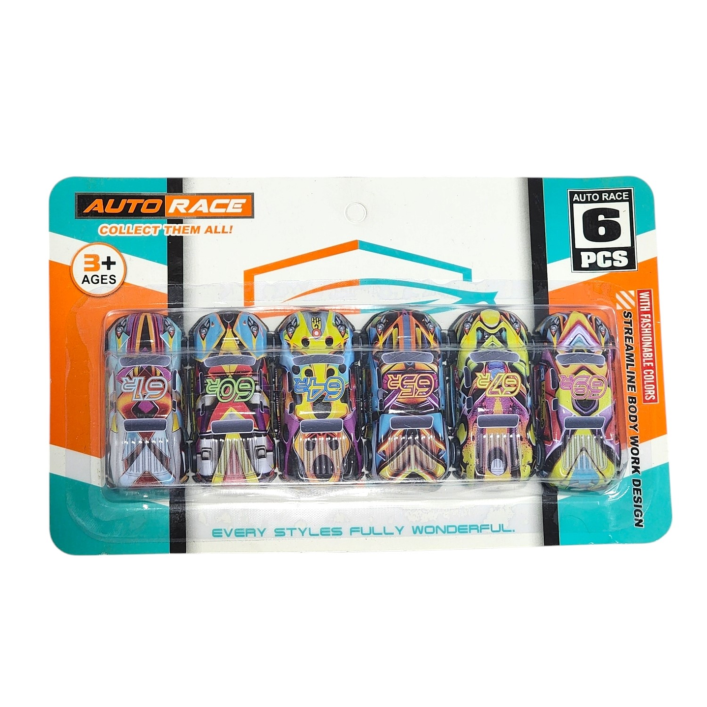 Set 6 autitos Multicolor Auto Race 55254 1