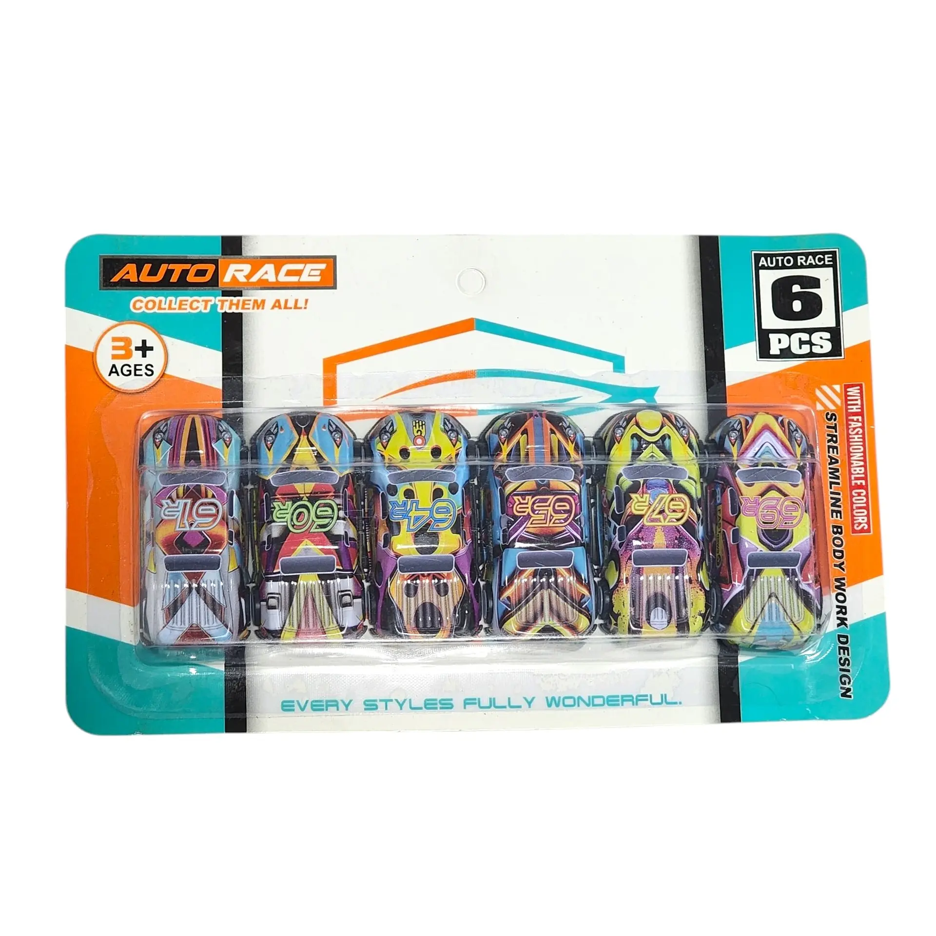 Set 6 autitos Multicolor Auto Race 55254 1