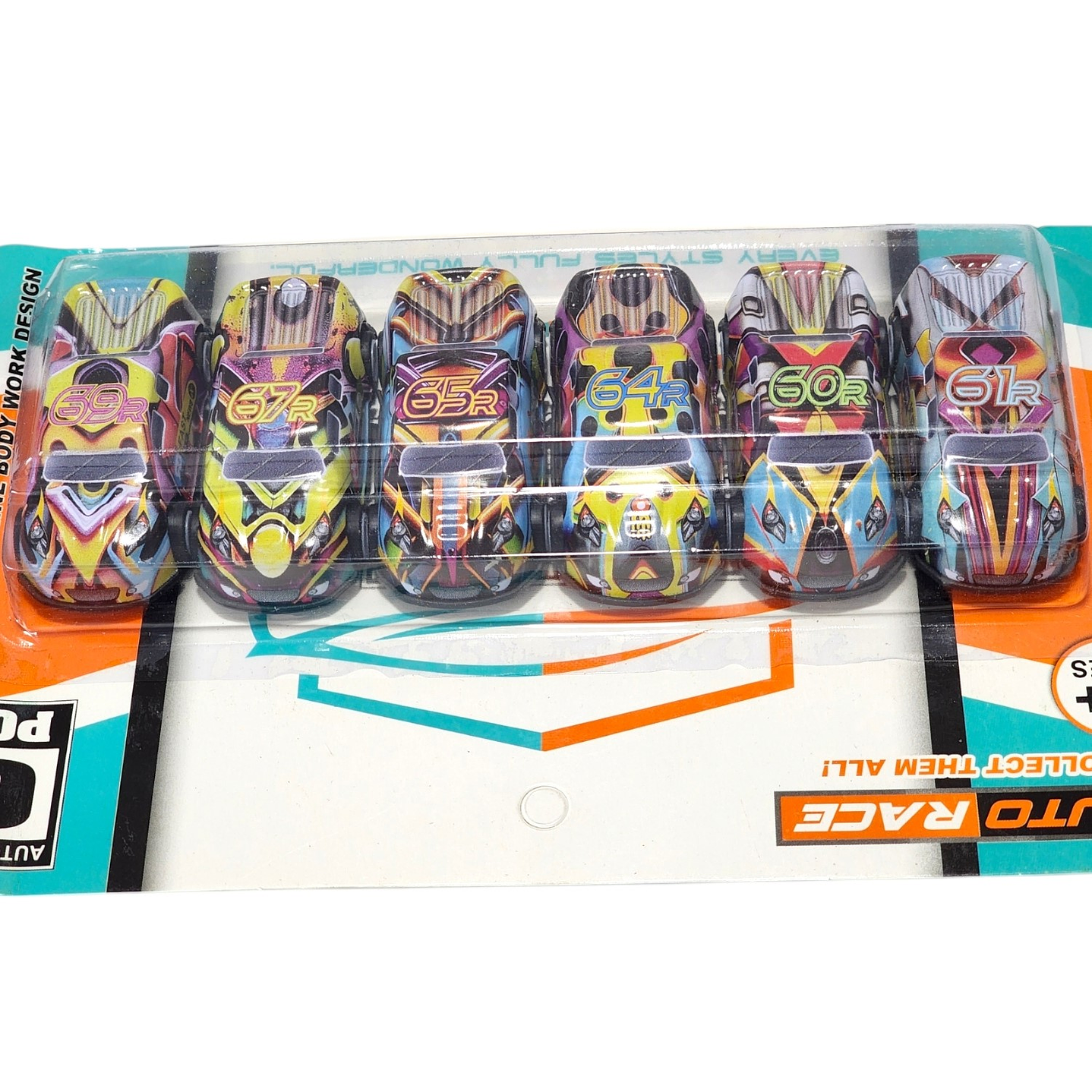 Set 6 autitos Multicolor Auto Race 55254 3