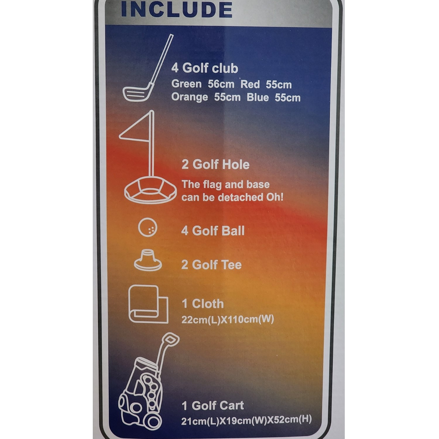 Set De Golf Miniatura con Carrito para Niños 55524 9