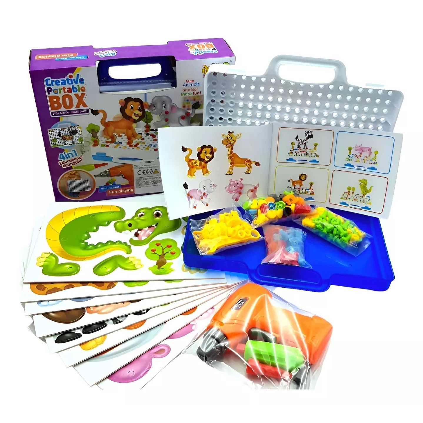 Juego Construcción Con Taladro Eléctrico Niños 55533 8