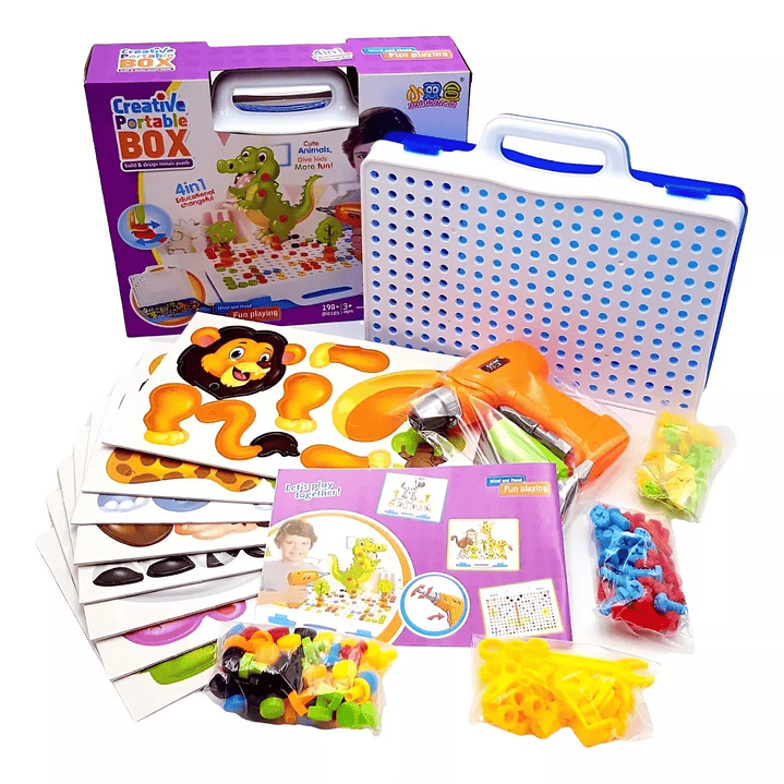 Juego Construcción Con Taladro Eléctrico Niños 55533 9