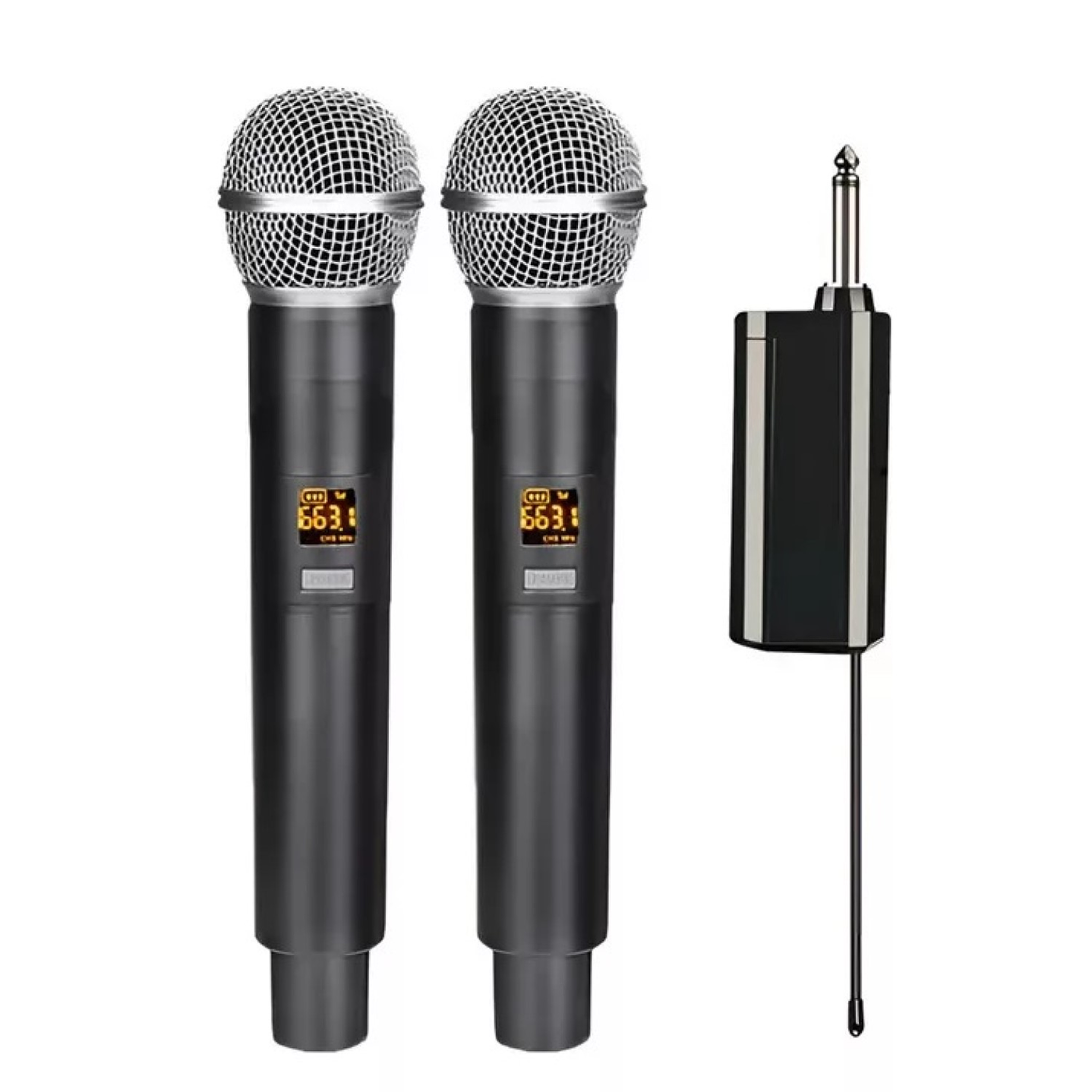 Kit 2 Micrófonos Inalámbricos UHF Recargables Philco WU519 2