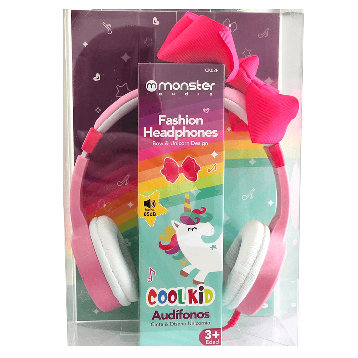 Audífono para Niña Monster con Lazo Diseño Unicornio CK02P 5