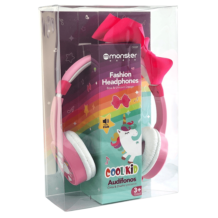 Audífono para Niña Monster con Lazo Diseño Unicornio CK02P 6