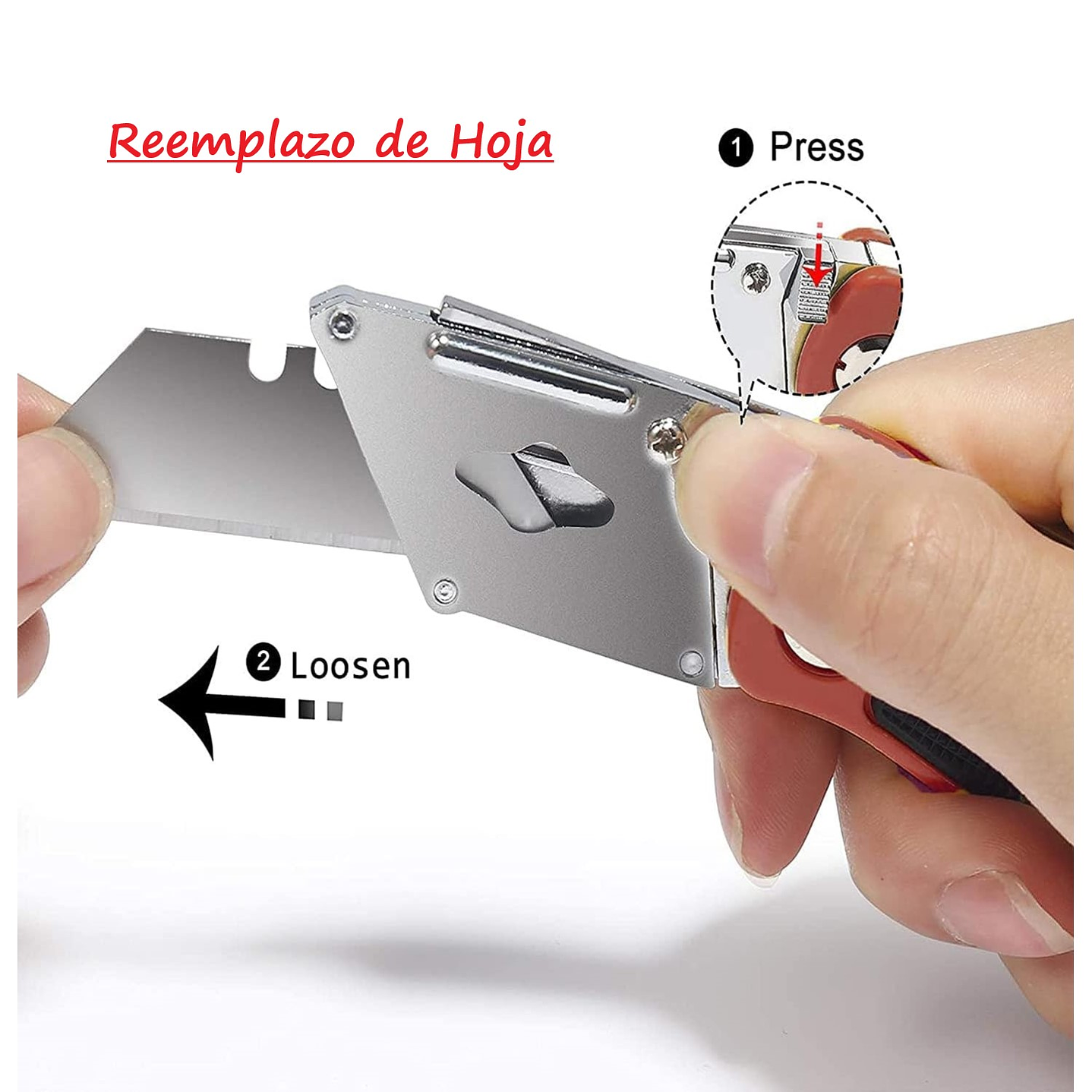 Corta Cartón Cutter Plegable con 6 Hojas de Repuesto 00092 4