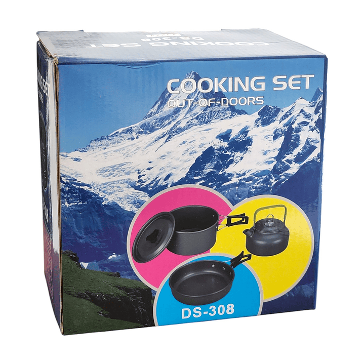 Set Ollas Outdoor Camping Cocinilla Utensilios DS-308 13274 7