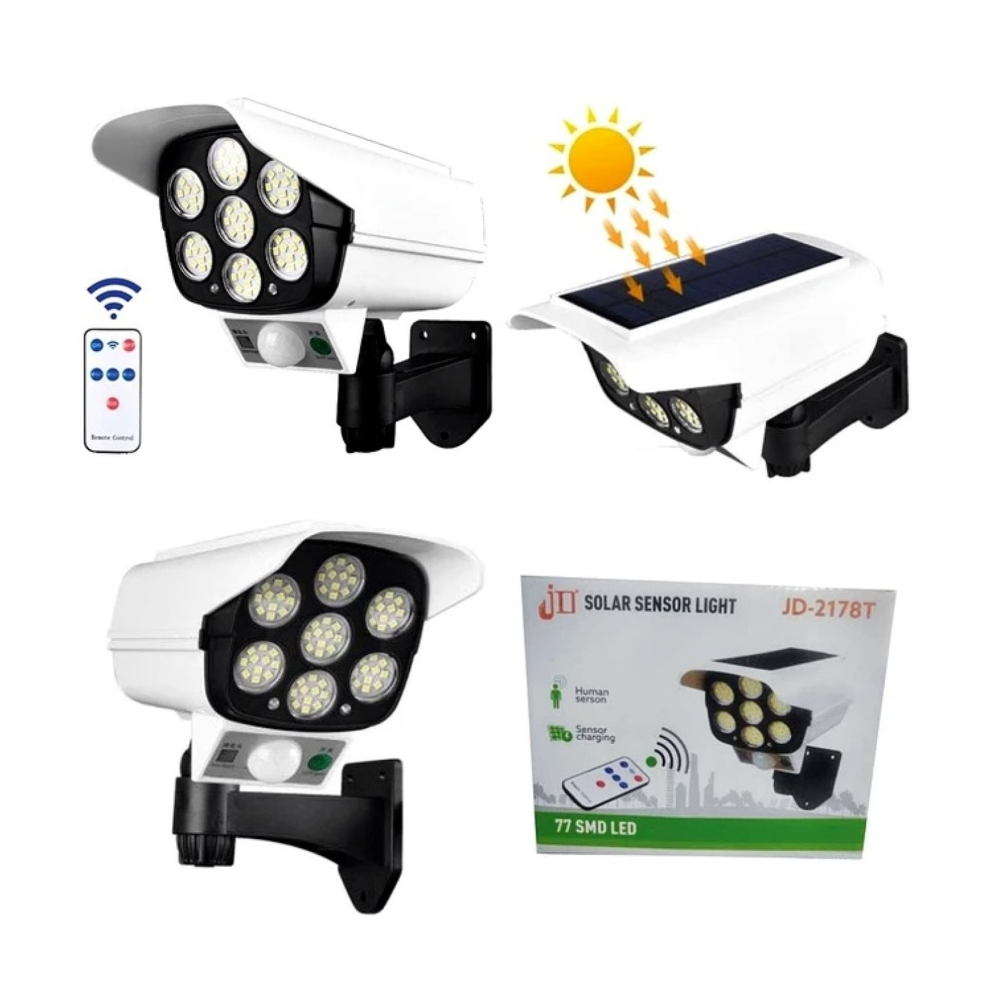 Foco Solar Led Con Sensor de Movimiento Tipo Cámara 15448 2