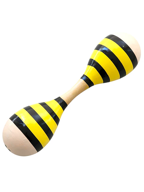 Maraca Doble de Madera Sonajera Niños Abejita 55503