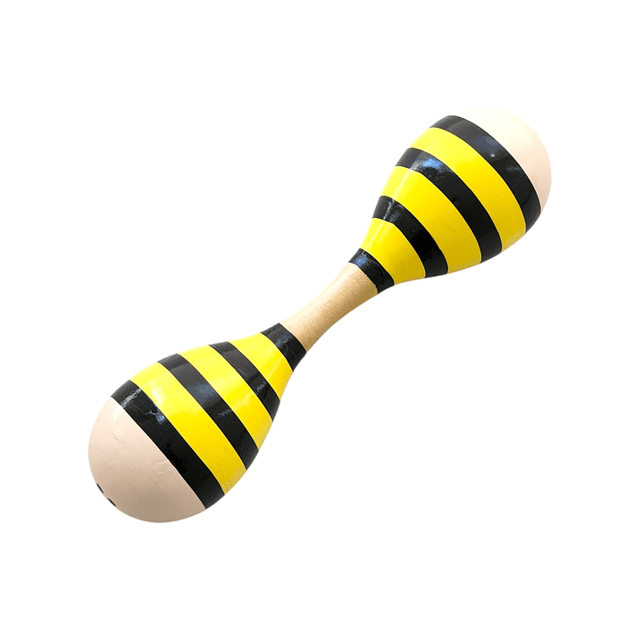 Maraca Doble de Madera Sonajera Niños Abejita 55503 1