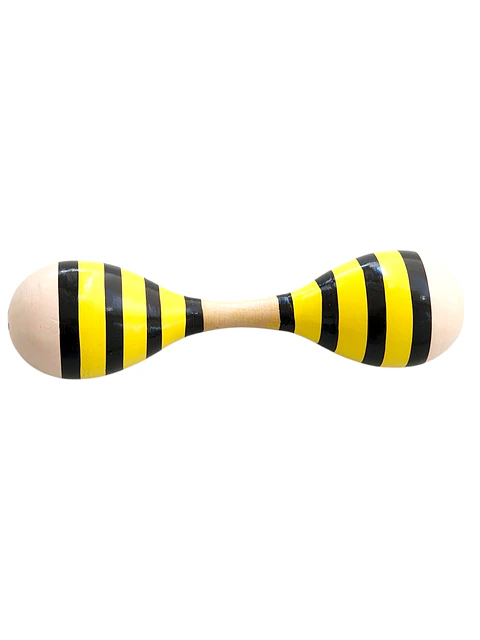 Maraca Doble de Madera Sonajera Niños Abejita 55503
