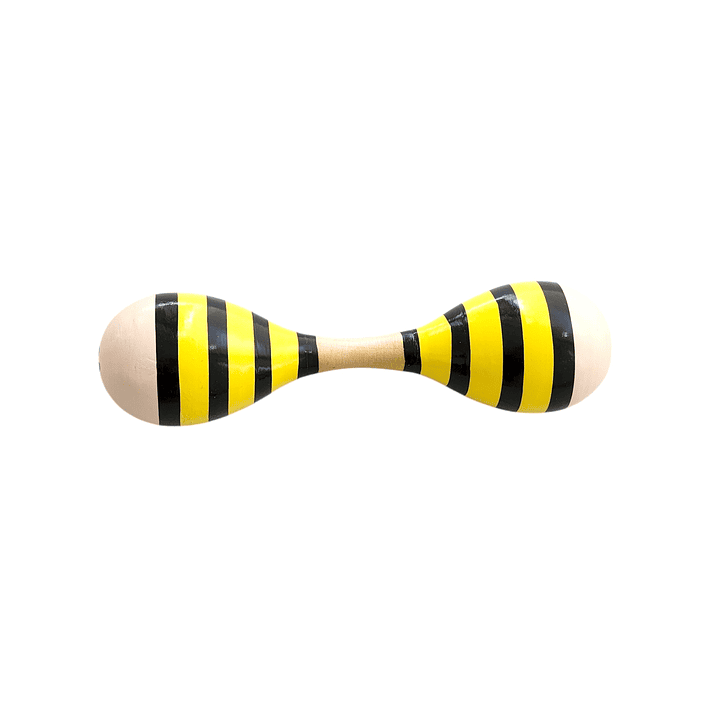 Maraca Doble de Madera Sonajera Niños Abejita 55503 2